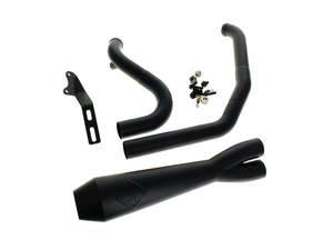 2-into-1 LaneSplitter Exhaust - Black. Fits Dyna 2006-2017 - SP Concepts Exhaust