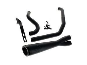 2-into-1 Cutback Exhaust - Black with Black End Cap. Fits Dyna 1999-2005 - SP Co&hellip;