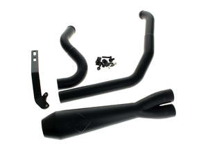 2-into-1 LaneSplitter Exhaust - Black. Fits Dyna 1999-2005 - SP Concepts Exhaust
