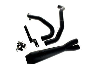 2-into-1 LaneSplitter Exhaust - Black. Fits Sportster 2014-2021 - SP Concepts Exhaust