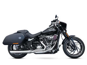 Exhaust Systems Mufflers: Fat Cat 2-into-1 Exhaust with Straight Muffler - Chrome. Fits Softail Heritage & Low Rider ST 2025up - D&D Exhaust