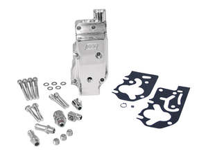 Cam Chest Cams Oil Pump 1936 99: High Volume & High Pressure Billet Oil Pump - Polished. Fits Big Twin 1992-99 style Super Side Winder 4-1/8in. Bore Engines - S&S