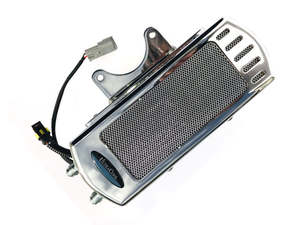 Fan Assisted Side Mount Oil Cooler Kit - Chrome. Fits Softail 1985-2017 - Ultra Cool