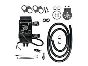 Oil Coolers Softail: Fan Assisted 10 Row Vertical Oil Cooler Kit. Fits Softail 2018up - Jagg Oil Coolers