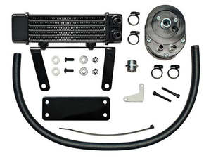 6-Row LowMount Oil Cooler Kit. Fits Softail 2000-2010. - Jagg Oil Coolers