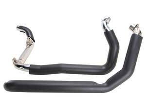 Indian Touring Bagger Exhaust Headers: True Dual Headers - Black. Fits Indian Tourer 2014up. - Freedom Performance Exhaust