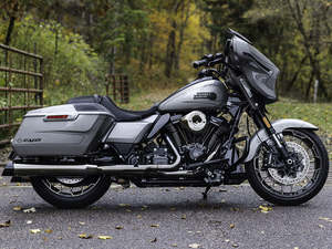 4-1/2in. Mk45 Slip-On Mufflers - Lava Chrome with Black Cutlass End Caps. Fits T&hellip;