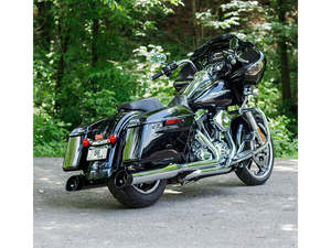 4-1/2in. Mk45 Slip-On Mufflers - Chrome with Black Cutlass End Caps. Fits Tourin&hellip;