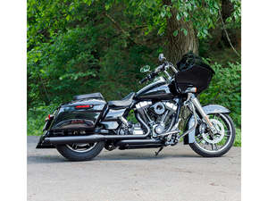 Exhaust Mufflers: 4-1/2in. Mk45 Slip-On Mufflers - Black with Black Cutlass End Caps. Fits Touring 1995-2016. - S&S
