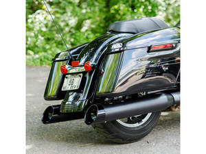 4-1/2in. Mk45 Slash Cut Slip-On Mufflers - Black with Black Cutlass End Caps. Fi&hellip;