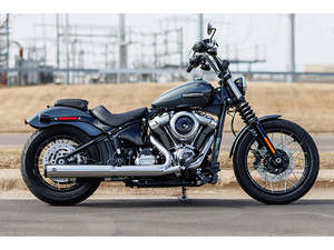 4in. Grand National Slip-On Muffler - Chrome with Black End Cap. Fits Softail St&hellip;