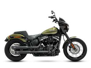 3-1/2in. Grand National Slip-On Mufflers - Black with Black End Caps. Fits Softa&hellip;