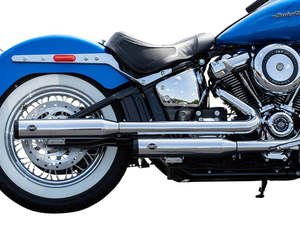 3-1/2in. Grand National Slip-On Mufflers - Chrome with Black End Caps. Fits Heri&hellip;