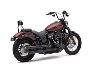 Mufflers Breakout: 3in. Neighbour Hater Slip-On Mufflers - Black. Fits Heritage Classic 2018-2024 & Deluxe 2018-2020 - Cobra Exhaust