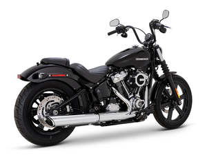 4in. Twin Slash Slip-On Muffler - Chrome. Fits Softail Street Bob, Low Rider S, &hellip;