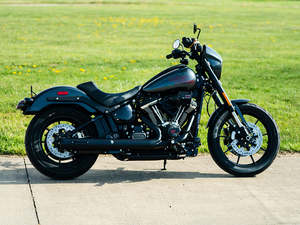 4in. HP40 Slip-On Muffler - Black with Black End Cap. Fits Softail Street Bob, L&hellip;