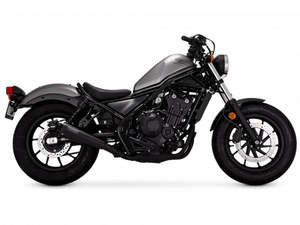 Upsweep Slip-On Muffler - Black. Fits Honda CMX / Rebel 500cc 2017up - Vance And Hines