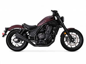 Upsweep Slip-On Muffler - Black. Fits Honda CMX / Rebel 1100cc 2021up - Vance And Hines