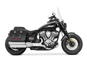 3.25in. Slip-On Mufflers - Chrome with Black Racing End Caps. Fits Indian Cruise&hellip;