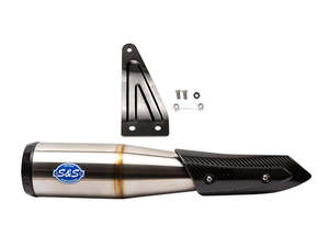 Mufflers Indian Ftr: Grand National Slip-On Muffler - Stainless Steel. Fits Indian FTR1200 2019-2024 - S&S