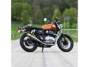 Tapered Cone Slip-On Mufflers - Stainless Steel. Fits Royal Enfield 650 Twins 2019up - S&S