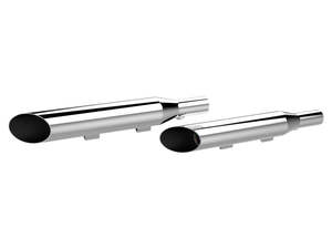 Mufflers Sportster: 3in. HP-Plus Slash Cut Slip-On Mufflers - Chrome. Fits Sportster 2004-2013. - Khrome Werks