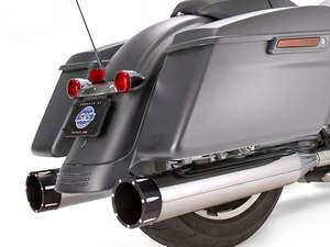 4-1/2in. Mk45 Slip-On Mufflers - Chrome with Black Tracer End Caps. Fits Touring&hellip;