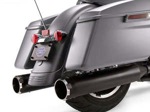 4-1/2in. Mk45 Slip-On Mufflers - Black with Black Thruster End Caps. Fits Tourin&hellip;