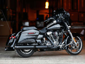Mufflers Touring Trike: 4.5in. GNX Slip-On Mufflers - Black with Black End Caps. Fits Touring 2017up. - S&S