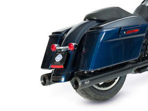 4in. Grand National Slip-On Mufflers - Black with Black End Caps. Fits Touring 1&hellip;