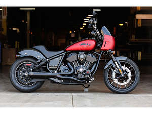 Qualifier 2-into-1 Exhaust - Black. Fits Indian Cruiser 2022up - S&S