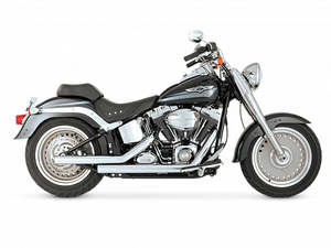 Straightshots Exhaust - Chrome. Fits Softail 1986-2017 Non-240 Tyre Models - Vance And Hines