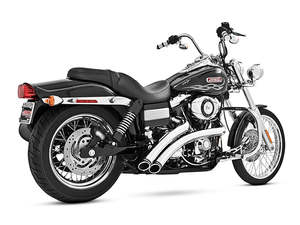 Radical Radius Exhaust - Chrome with Black End Caps. Fits Dyna 2006-2017 & Dyna &hellip;