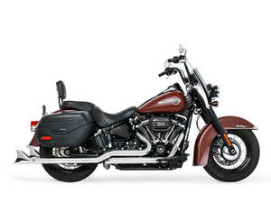 36in. True Dual SharkTail Exhaust - Chrome. Fits Softail 2018up. - Freedom Perfo&hellip;