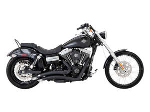Exhaust System 2 2: Big Radius Exhaust - Black. Fits Dyna 2006-2017 - Vance And Hines