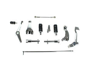 Foot Controls Extensions: Forward Controls - Chrome. Fits Sportster 2014-2021 - Rollies Speed Shop