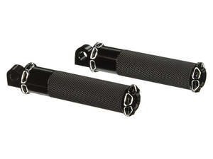 Beveled Fusion Footpegs - Black. - Arlen Ness