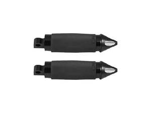 Spike Custom Contour Footpegs - Black. Fits H-D. - Avon Grips