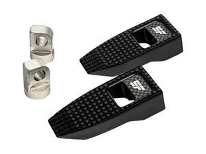 Slim Speed Footpegs with HD Male Mount - Black - Slyfox