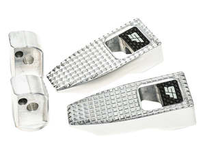 Slim Speed Footpegs - Polished. Fits Softail 2018up Rear Passenger - Slyfox