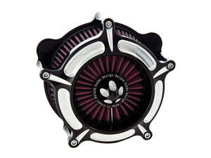 Turbine Air Cleaner Kit - Black Contrast Cut. Fits Touring 2017-2024 & Softail 2&hellip;