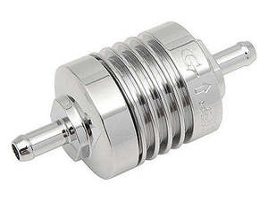 Washable Mini Inline Fuel Filter. 1/4in. Hose x 1.5in. long. Billet Aluminium. -&hellip;