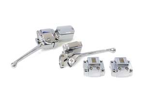 Handlebar Control Kit - Chrome. Fits Big Twin & Sportster 1972-1981 - Daytona Japan