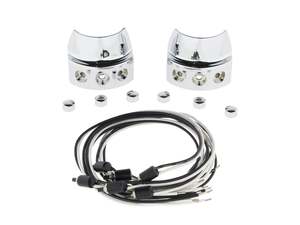 Left & Right Handlebar Switch Assembly - Chrome - Hawg Halters