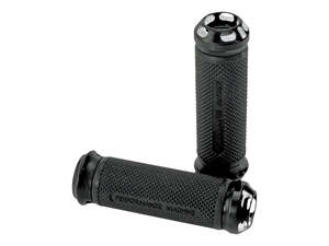 Handgrips Throttle Cable Black: Apex Handgrips - Black Contrast Cut. Fits H-D with Throttle Cable. - Performance Machine