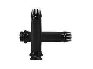 Excalibur Custom Contour Handgrips - Black. Fits H-D with Throttle Cable. - Avon Grips