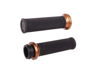 Ruffian Lock-On Handgrips - Black/Bronze. Fits Big Twin 2008-2024 with Throttle-&hellip;