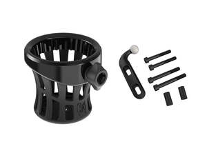 Handlebar Accessories: Drink Holder with Perch Mount - Black - Ciro3D