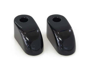 1in. Pullback Riser Extensions - Gloss Black. - LA Choppers