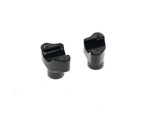 Handlebar Risers Black: 1-1/2in. Tall Risers - Gloss Black. Fits 1in. Handlebar - LA Choppers
